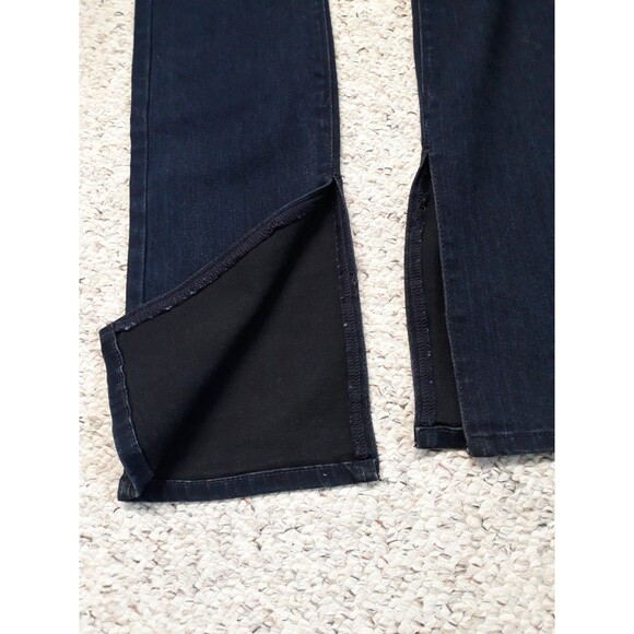 27 Paige Side Split hem Straight Leg Dark Wash Blue NEW - Picture 3 of 10